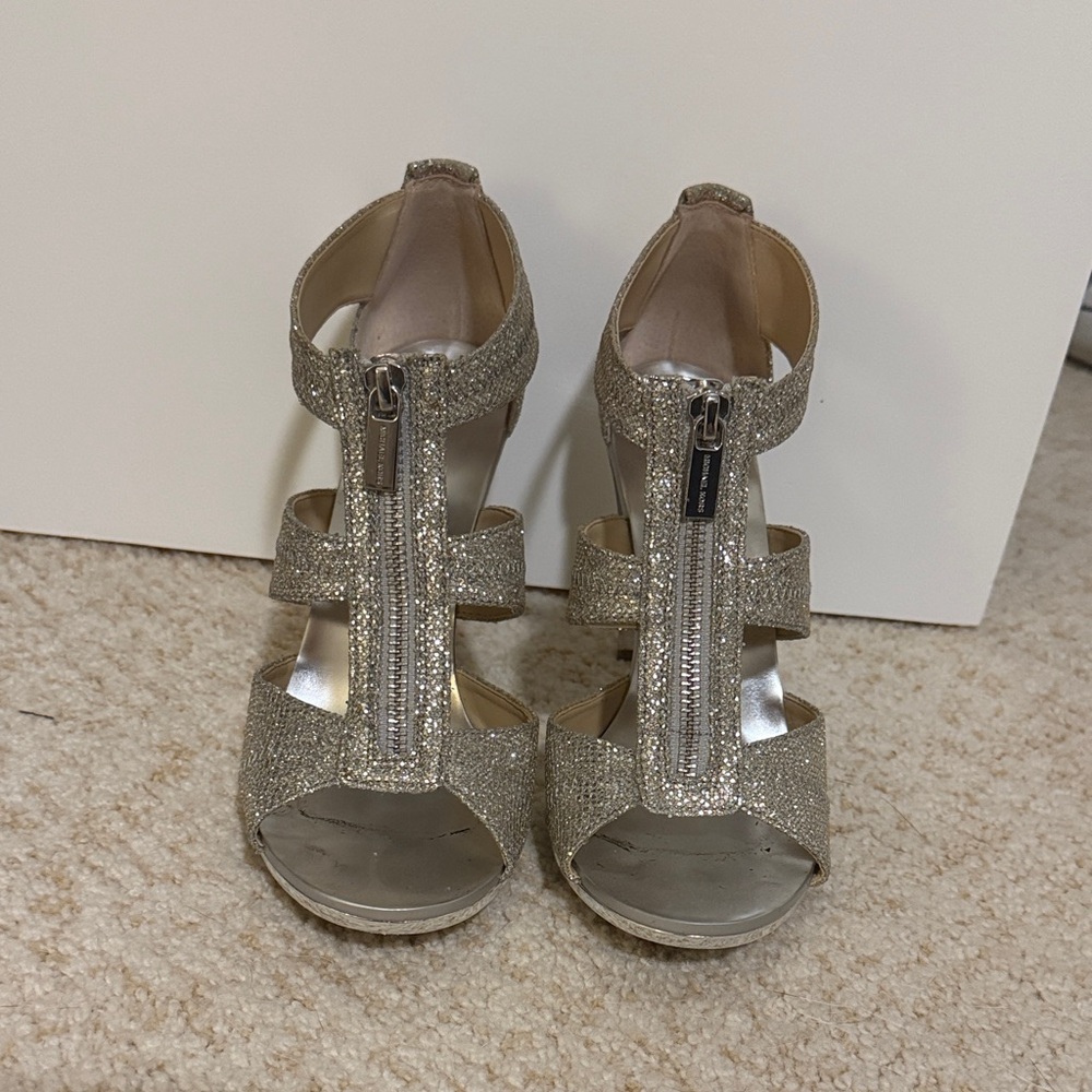 Michael Kors Sparkling Silver Heels